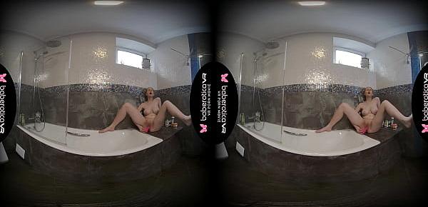  Solo girl with big boobs, Mirai is masturbating, in VR